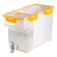 thumbnail image 1 of Bewildely Jarra de agua para bebidas mixtas de 4L para bebidas de limonada, té helado, jarra de té de frutas Cocina y Comedor Cubo frío amarillo, 1 of 1