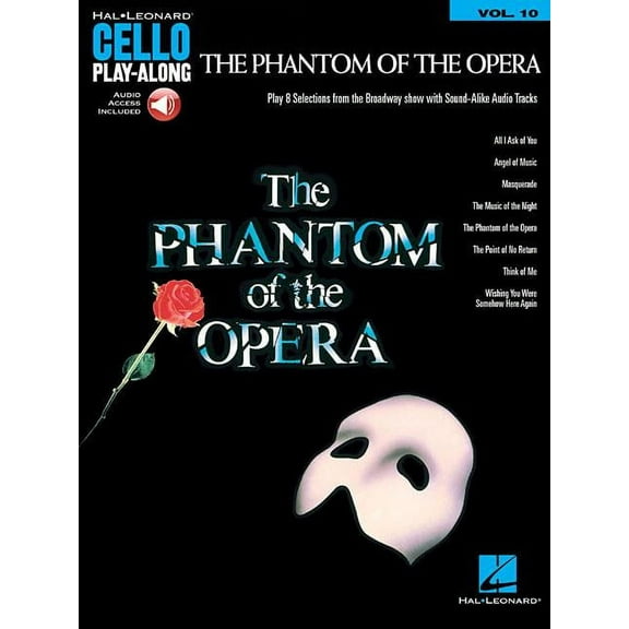 Hal Leonard The Phantom of the Opera Cello Play-Along Volume 10 Book/Audio Online