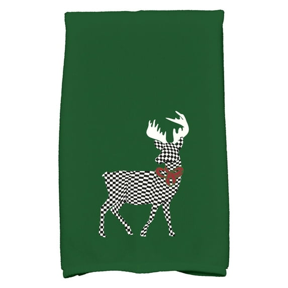 Simply Daisy 16" x 25" Merry Deer Animal Print Hand Towel