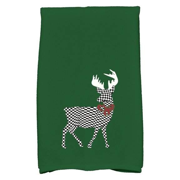 Simply Daisy 16" x 25" Merry Deer Animal Print Hand Towel