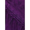 thumbnail image 6 of Sakkas Rayon Embroidered Stonewashed Adjustable Spaghetti Straps Long Dress - Purple - One Size, 6 of 6