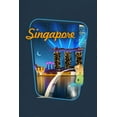thumbnail image 5 of Singapore, Retro Skyline, Contour, Lantern Press, Premium Playing Cards, 52 Card Deck with Jokers, USA Made, 5 of 5