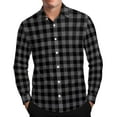 thumbnail image 2 of FDGIU Men's Fall Flannel Shirt - Button Down Plaid, Slim Fit Cozy Long Sleeve Fall Winter Layering Piece with Pocket, 2 of 7