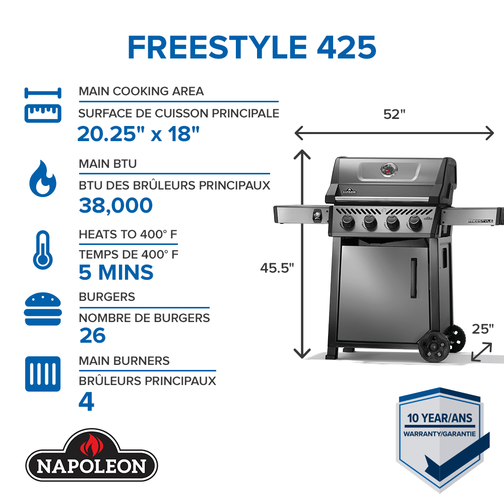 Le gril Freestyle 425 au propane