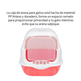 thumbnail image 2 of Arenero  Bloosom Sanitario Cerrado Para Gato Con Pala Puerta Abatible Rosa, 2 of 4