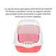thumbnail image 2 of Arenero  Bloosom Sanitario Cerrado Para Gato Con Pala Puerta Abatible Rosa, 2 of 4