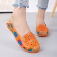 thumbnail image 2 of Fesfesfes Womens Flat Shoes Round Toe Comfortable Synthetic Hollow Printed Flat Casual Loafers Lightweight Shoes 41(9), 2 of 6