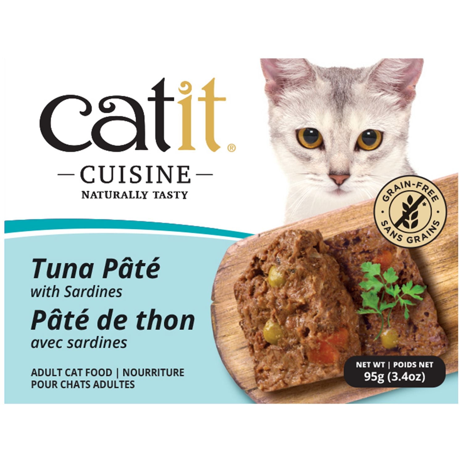 Catit Cuisine Tuna Pâté with Sardines Wet Cat Food, 95 g