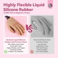 thumbnail image 4 of Saviland Practice Hand for Acrylic Nails: Flexible Nail Practice Hand Liquid Silicone Rubber Nail Mannequin Hand for Acrylic Nails Practice 240 Nail Tips 15 Nail Art Brushes Beginners Training, 4 of 7
