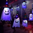 thumbnail image 3 of Halloween Decorations LED Lighted Witch Hats Lighted Glowing Ghost Hat Lights String Battery Operated For Halloween Decorations, 3 of 6