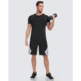 thumbnail image 4 of alpinario Men's Compression T-Shirt Moisture Wicking Breathable Short Sleeve Gym Workout High Elastic Dry Fit Baselayer Rash Guard Running Undershirt, 4 of 8
