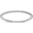 thumbnail image 1 of 14K White Gold 1.2mm Bead Stackable Band (Size 8) Made In United States stk18-120w-8, 1 of 5
