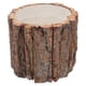 thumbnail image 1 of ColoMX Maceta de madera con corteza para flores, pequeño cubo de madera, estilo rústico, para el hogar., 1 of 7