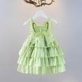 thumbnail image 3 of uublik Dress for Girls Size 1T-7 Sleeveless Tulle Dresses Kids Birthday Formal Wedding Pageant Princess Dress Green, 3 of 3