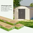 thumbnail image 4 of Patiowell 10x12 Steel Outdoor Storage Shed, Barn Style Outdoor Utility Shed with Lockable Doors for Garden, Backyard, Patio, 4 of 9