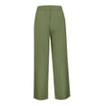 thumbnail image 5 of Men's Waffle Weave Casual Pants Baggy Color Block Multi Pocket Wide Leg Pants Army Green XXL, 5 of 7