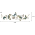 thumbnail image 3 of Signs of Spring Butterfly and Flowers Metal Wall Art, 52 by 14.5 Inches, Green, 3 of 5