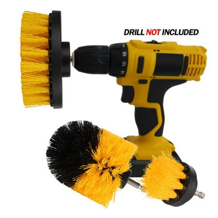 

3Pcs/Set Power Scrubber Drill Brush Drill Attachment Kit for Cleaning Pool Tile Flooring Brick Ceramic and Grout(Multi Color)