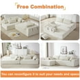 thumbnail image 6 of Modular Sectional Sofa 108" with 30-Inch Deep Seats, Convertible L-Shaped Chaise Couch, Chenille Upholstered Cloud Cushion Comfort, No Assembly Required, Beige for Living Rooms & Apartments, 6 of 9