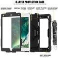 thumbnail image 6 of For Apple iPad Mini 4th / Mini 5th Generation Shockproof Protective 360 Rotating Stand W. Strap Case Cover - Black/Black, 6 of 7