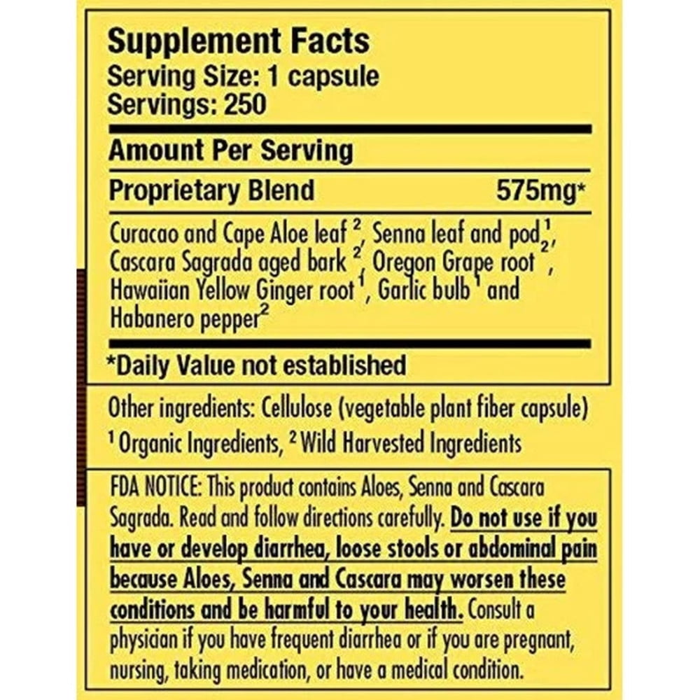 Dr. Schulze’s Intestinal Formula #1 Promotes Regular & Complete Bowel Movements,Improved Elimination, Better Digestion,Herbal Dietary Supplements - 90 Capsules