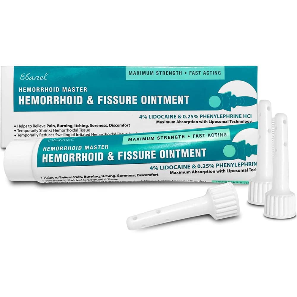 Ebanel Hemorrhoid Treatment Ointment, 1.6 Oz Lidocaine Anal Fissure