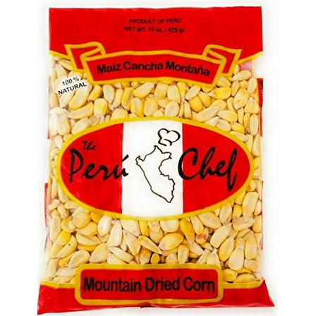 The Peru Chef Maiz Chulpe (Chulpe Corn) Product of Peru - 15oz Single Bag