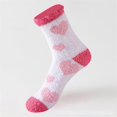thumbnail image 2 of Likimi Fuzzy Fleece Socks For Men And Women Hearts Print Winter Warm Soft Casual Socks Size One Size, 2 of 4