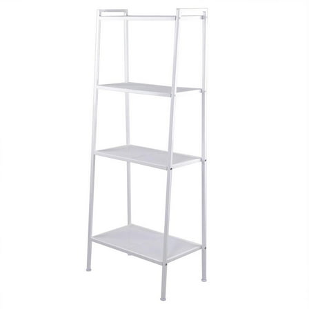 LYYHTY 4-Tier Durable Bookcase Bookshelf Leaning Wall Shelf Shelving Ladder Storage