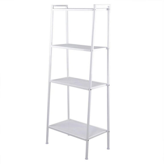 LYYHTY 4-Tier Durable Bookcase Bookshelf Leaning Wall Shelf Shelving Ladder Storage