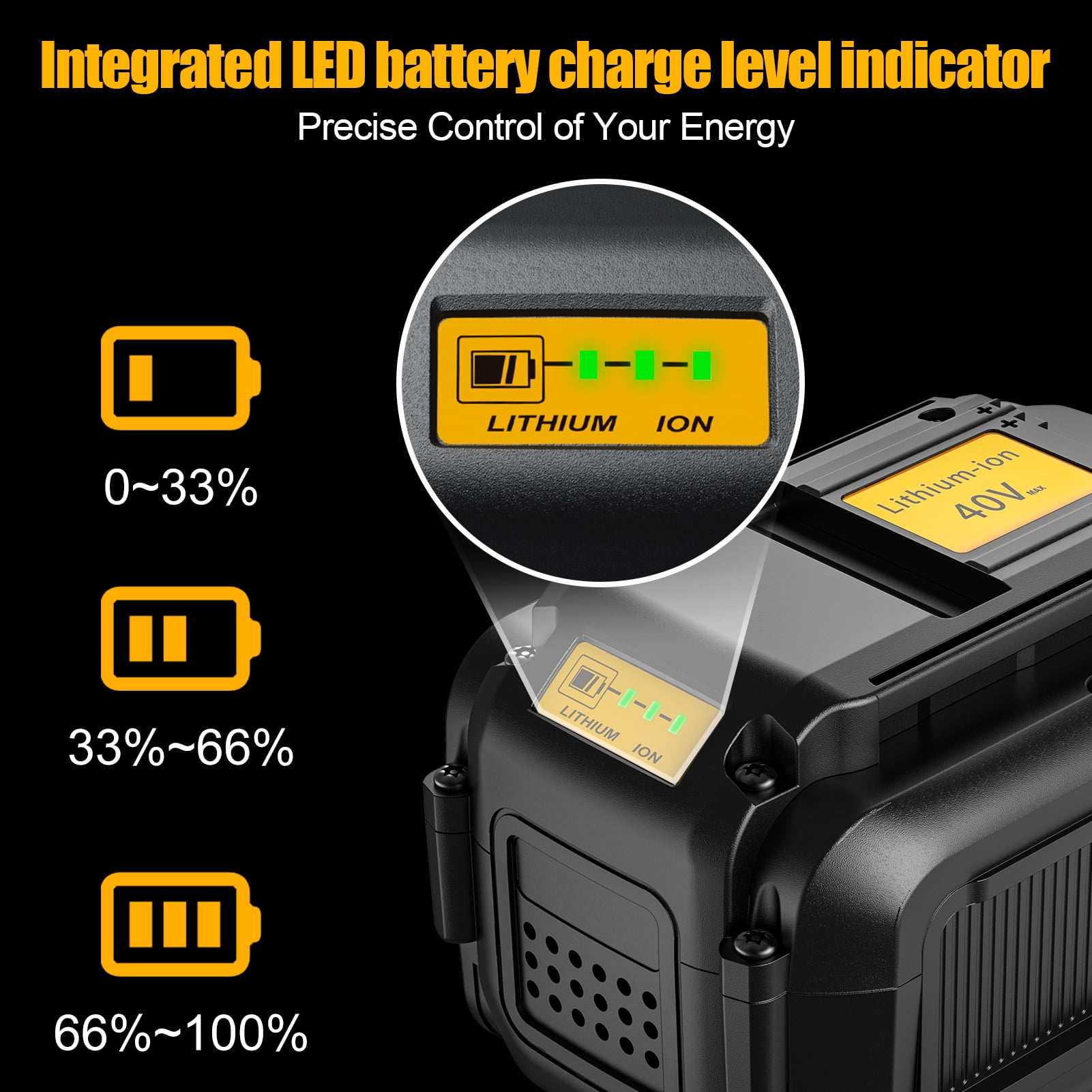 ABEDEN 40V 12.0Ah Replacement Battery for DCB404