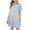 Light Blue, variant on Mini Summer Dresses for Women Collared White Solid Sleeveless Button Down Ruffle Shift Dress