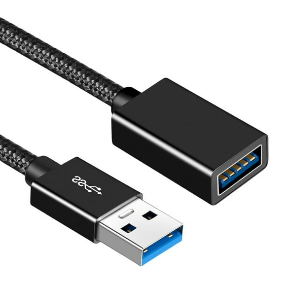 USB 3.0 Extension Cable, Male to Female, Durable Nylon Braided Cable, 5V2A for Fast Data Transfer and Charging