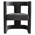 thumbnail image 2 of Modrest Kendra Cage-Style Back Velvet Upholstered Accent Chair in Dark Gray, 2 of 5