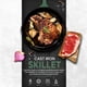 thumbnail image 5 of Juego de 3 sartenes de hierro fundido Utopia Kitchen, sartén de chef, pre-sazonadas, de 6, 8 y 10 pulgadas, fáciles de usar en horno, estufa, parrilla o fogata, color verde, 5 of 5