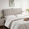 thumbnail image 7 of Virtu Upholstered Full Headboard No Tools Required Peel and Stick Bed Headboard Only, Silver, 7 of 7