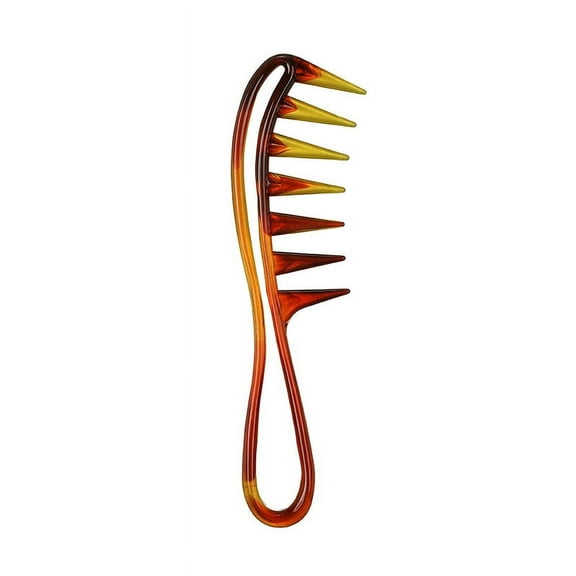 Amber Hair Comb Wide Tooth Shark Comb Anti-Static Curly Styling Combs Hair