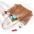 thumbnail image 5 of Pleneal Straw Beach Bags for Women - Women Beach Handmade Woven Tote Bag, Summer Mesh Hollow Shoulder Bag for Holiday, 5 of 9