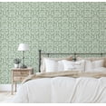 thumbnail image 3 of S4Sassy Classic Floral Wallpaper- Green Wall Covering, 25" x 240" Self-Adhesive Vinyl Wallpaper, Walls Wrap, Easy DIY Wall Covering For Farmhouse Bedroom, Living Room, Cabinets, Living Spaces, 3 of 9