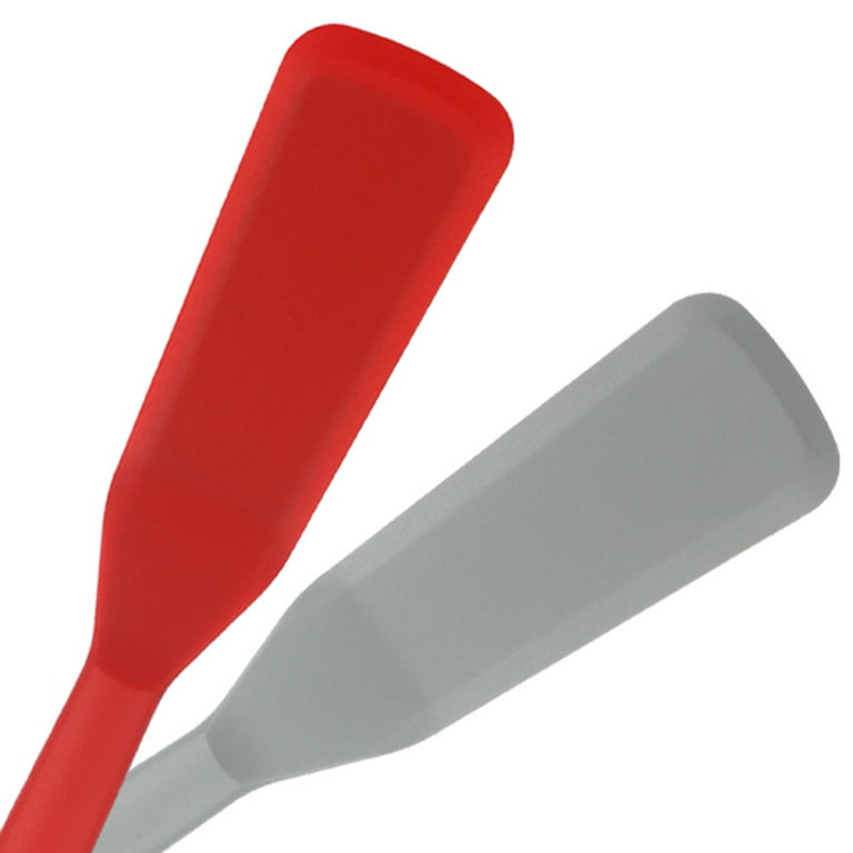  2 Pieces Silicone Thin Spatula Omelet Spatula Turner Long Crepe  Spatula Heat Resistant Cooking Spatula Non Stick Pancake Spatula for  Cooking Egg Burgers Pizza Pancake Steak Omelet (Red, Black)