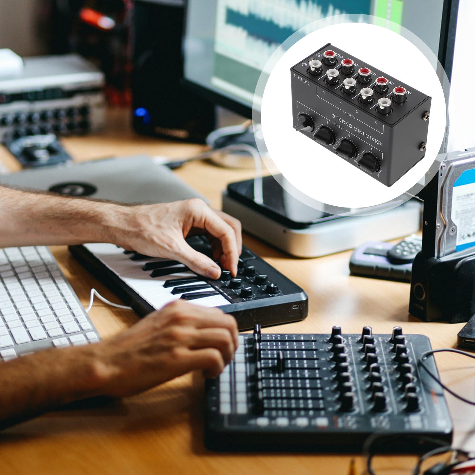 Passive Mixer with Volume Control for RCA Stereo Distribution