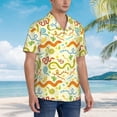 thumbnail image 2 of Lsque Cartoon Snake8 pattern Hawaiian Shirt for Men, Unisex Summer Beach Casual Short Sleeve Button Down Shirts-XX-Large, 2 of 9