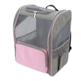 thumbnail image 3 of Mochila transportadora para mascotas, transpirable, para gatos y perros, ideal para senderismo, viajes al aire libre, hasta 7,5 kg, color rosa, 3 of 14