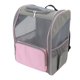 thumbnail image 3 of Mochila transportadora para mascotas, transpirable, para gatos y perros, ideal para senderismo, viajes al aire libre, hasta 7,5 kg, color rosa, 3 of 14