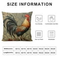 thumbnail image 6 of COMIO  Throw Pillow Covers Vintage Farmhouse Rooster Decorative Throw Pillow Case Cushion Cover Set of 2 Watercolor Chicken Pillowcase Home Office, 6 of 6