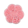 thumbnail image 1 of serony 2800 Pcs/Ensemble Perles Demi-Perles Flatback Satin Lustre Plastique pour Robe de Mariée Rose, 1 of 4