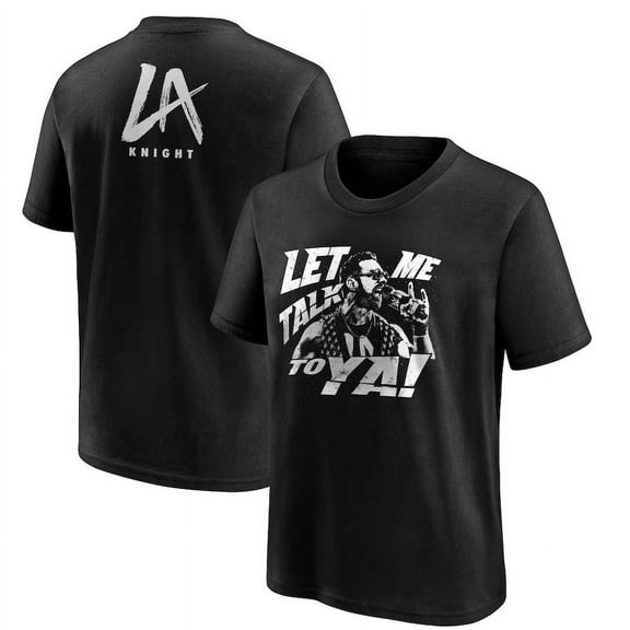 WWE LA Knight “Let Me Talk to Ya!” T-Shirt – YEAH! Wrestling Graphic Tee