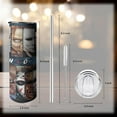 thumbnail image 2 of 40oz Horror Movies Tumbler with Handle and Straw,Gift for Man Women, Halloween Stainless Steel Insulated Cup, Travel Coffee Mug, Terror Water Bottle for Fans, 2 of 6