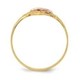 thumbnail image 2 of 14K Two-Tone Gold Ring Band Themed Yellow & Rose with Rhodium Dolphin in Heart, Size 8, 2 of 7