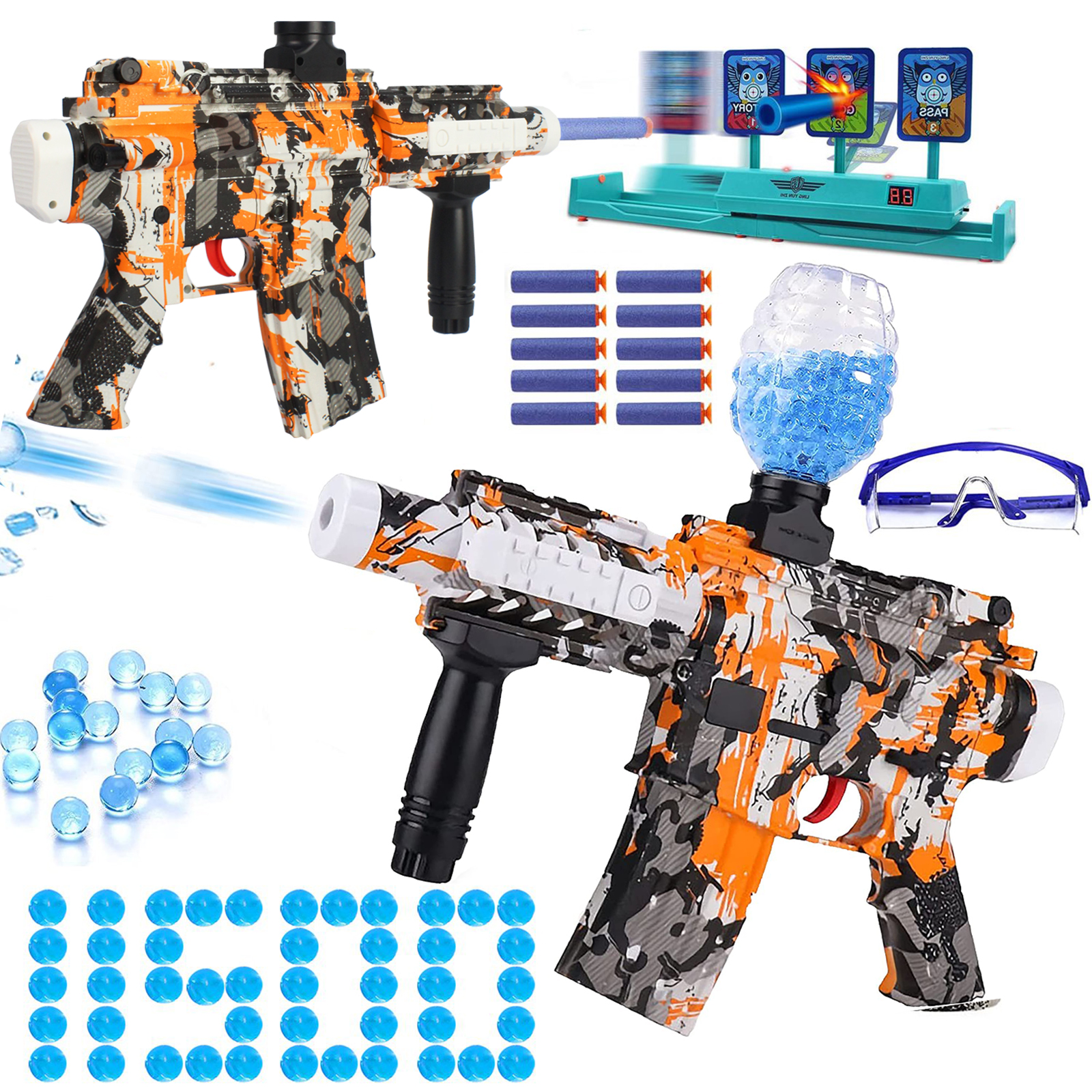 ZHENDUO Gel Ball Blaster, Electric Toy Blaster Use Both Foam Darts and